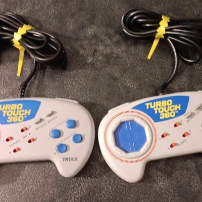 2  Blue Turbo Touch 360 Controllers For SNES  Super Nintendo