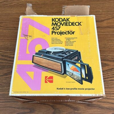 Vintage KODAK Moviedeck 457 Projector w/ Original Box + Manual Camera Movie