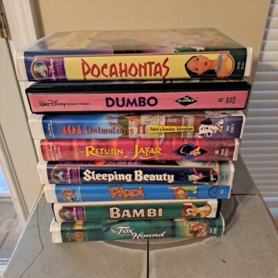 8 Disney VHS Movie Lot.  Box 1