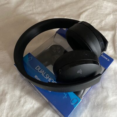 Sony PlayStation 4 wireless controller and headset