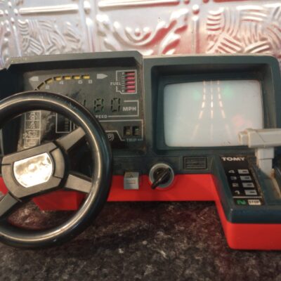 Tomy Turbo racing simulator retro 80s dashboard video game toy Vtg working prop