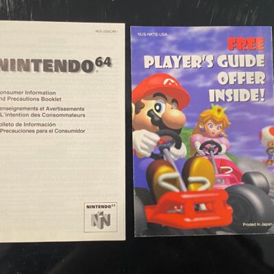 Mario Kart 64 Guide Insert Nintendo 64