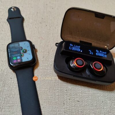 COMBO~Smart Watch Sports Tracker Bluetooth Call + Bluetooth 5.1 Earbuds Earphone