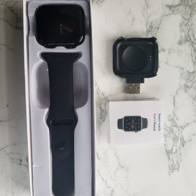 Black Smart watch 44mm size for iphone and Android NEW