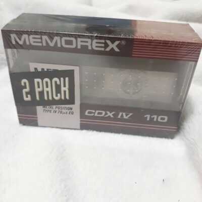 NEW Memorex Metal position CDX IV 110 Blank Audio Cassette Tape 2 pack Vintage