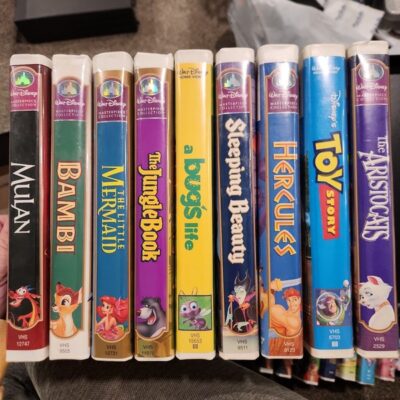 Disney Bundle of 9 VHS Movies Toy Story The Little Mermaid Bambi Mulan