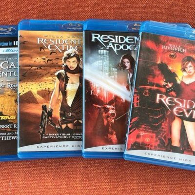 Four Resident Evil Blu-ray DVD’s