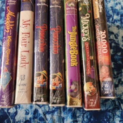 VHS Lot Of 10 New Sealed Disney’s: The Jungle Book, Pinocchio, My fair lady plus