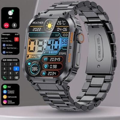 Smart Watch Men’s Smart Bracelet Wireless Call, Wireless Music Time Display
