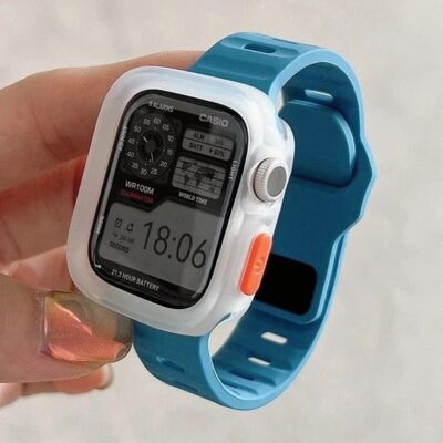 Only Band – Case+Strap For Apple Watch band Ultra 2 49mm Silicone Watchband