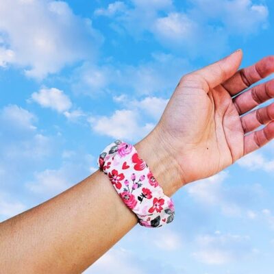 Pink Rose Red Valentine Scrunchies Band for Apple Watch 38mm 40mm 41mm