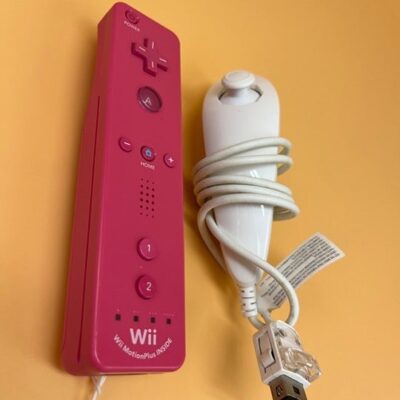 Official Nintendo Wii Remote w/ Motion Plus W/ Nunchuck  Pink TESTED