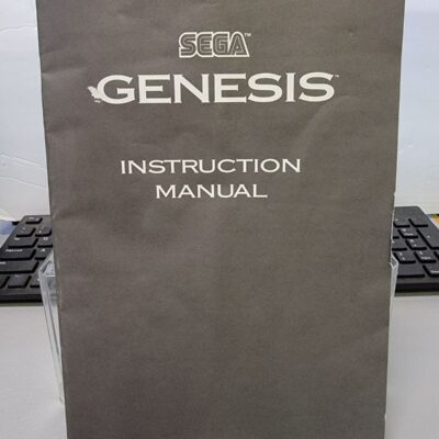 Sega Genesis Instruction Manual.