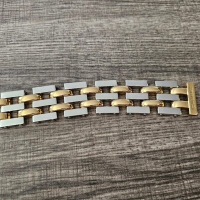 C. Wonder chain link gold and silver bracelet