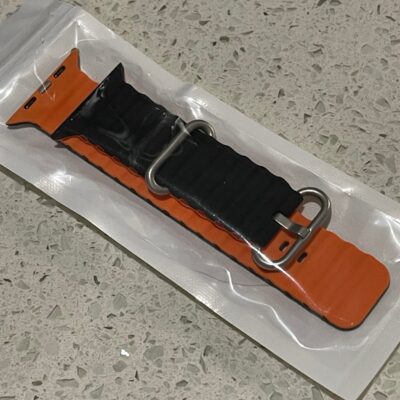 Apple Watch Ocean Loop band Orange/Black 42/44/45/49mm Ultra 1/2