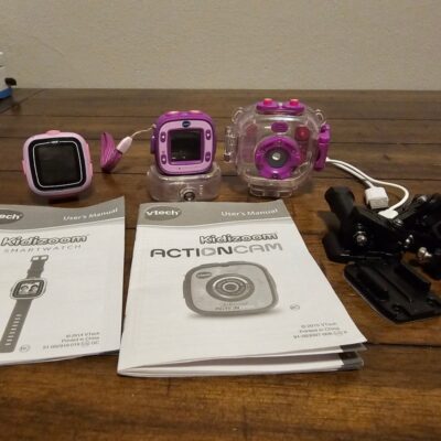 Vtech Kidizoom Action Cam plus SmartwatchnBundle Accessories Pink and Purple