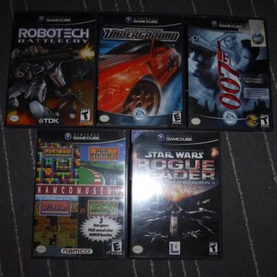 Nintendo  Gamecube Case Art Manual Lot – Robotech NFS 007 Namco Rogue NO GAMES!!