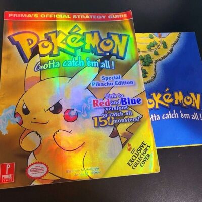 Pokemon Yellow Prima Strategy Guide | Holographic w/ Map Poster, VG+ | Nintendo