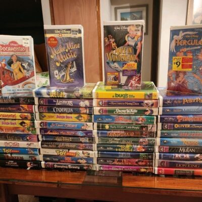 Vintage LOT of 46 Rare Disney VHS Tapes- Black label/Sealed