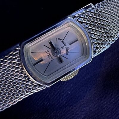 Andre Pailet Mechanical Watch White Gold Plated Dainty