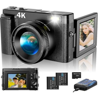 4K Digital Camera for Photography Autofocus, Upgraded 48MP Vlogging Camera for Y