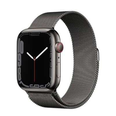 NEW Apple Watch Series 7 GPS& Cellular 45mm Graphite Stainless Steel Smart Watch