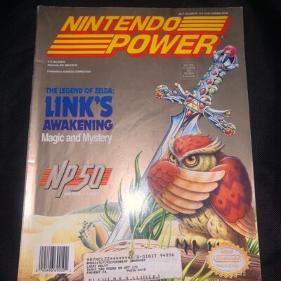 Nintendo Power Magazine Volume 50 with Poster Zelda and Tattoos and Cards