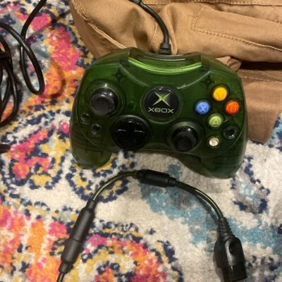 Official Microsoft Xbox Controller S – Green – TESTED – Xbox 2003 Controller