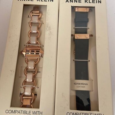 Anne Klein Band Set 2p strap , Bracelet Enamel Rose Gold Fits Apple Watch