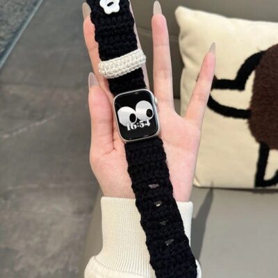 Only Band – Nylon Strap For Apple Watch band Ultra 2 42/44/45/49mm Wool Knitted