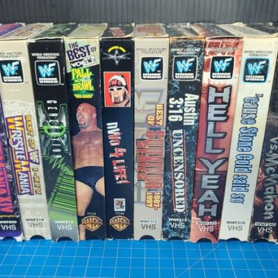 Vintage lot of wrestling vhs tapes Goldberg Sting stone cold wrestle mania