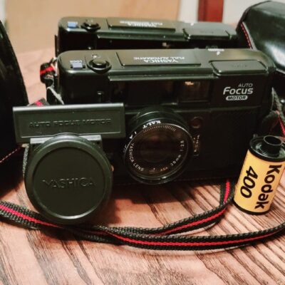 Two Yashica full auto camera’s (read) 1 fully functional 1 spare for parts