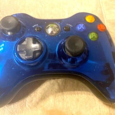 Microsoft Xbox 360 Chrome Series Metallic Blue Controller