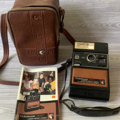 Vintage Kodak Colorburst 300 Instant Camera w/ Case & Manual. UNTESTED!!!!!. Sh