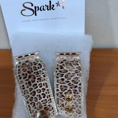 SparklBands LUXE ROSE GOLD LEOPARD WATCHBAND (XS/S, APPLE 38/41)