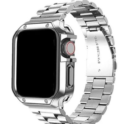 FOR APPLE WATCH Metal BAND STRAP TPU Protector Case iWatch Ultra 49mm Sliver New