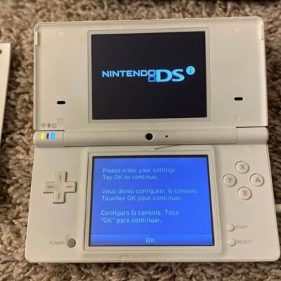 Nintendo DS Lite Polar White  Handheld System Only with Stylus and charger