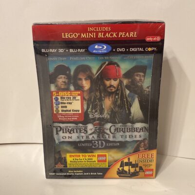 HTF Pirates of the Caribbean Limited 3D Edition Black Pearl Lego 5 DVD Sealed