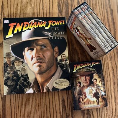 Indiana Jones book & DVD movies lot