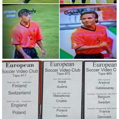 LOT OF 3 VTG SOCCER VHS (11 Matches) 1998 World Cup 2000 Euro Sweden Blanks