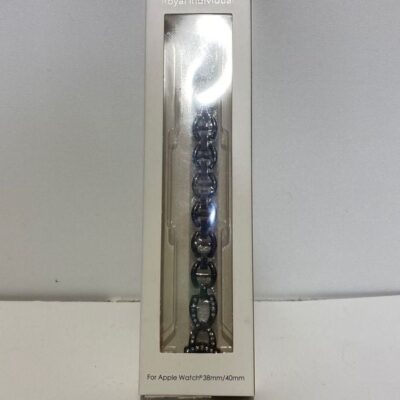 Royal Individual Women’s Metallic Bling Silver Chain-link Apple Watch Band New