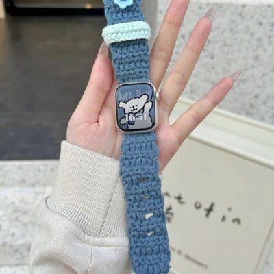 Only Band – Nylon Strap For Apple Watch band Ultra 2 42/44/45/49mm Wool Knitted