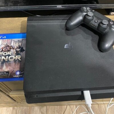 ps4 console with remote control and game