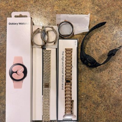 Samsung Galaxy Watch4 40mm Rose Gold & Watch Band Lot