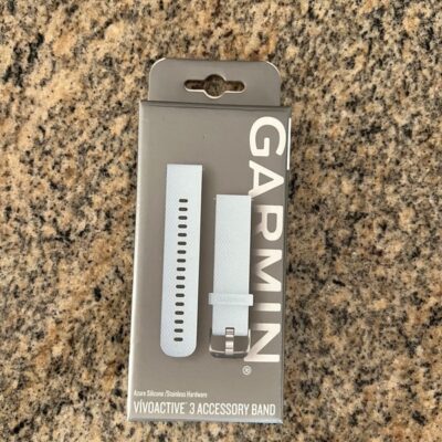 Garmin Azure Silicon/ Stainless Hardware Watch Band