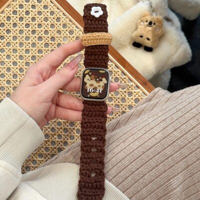 Only Band – Nylon Strap For Apple Watch band Ultra 2 42/44/45/49mm Wool Knitted