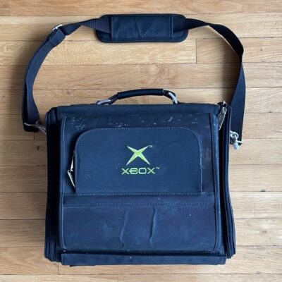 VTG OEM Original Microsoft Xbox Console Carrying Case Naki Travel Bag Black EUC