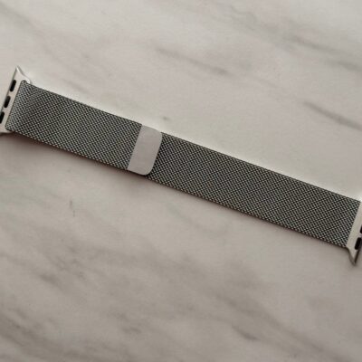 Authentic Silver Milanese Loop Apple Watch Band 41mm 40mm 38mm