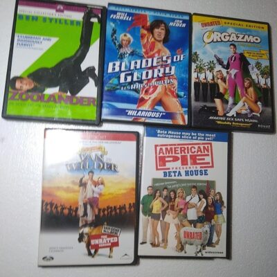 Lot Of 5 Comedy DVDs – Orgazmo Special Edition, American Pie Unrated Beta House,