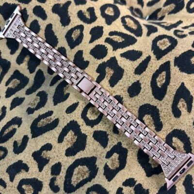 NEW Rose Gold SS & Rhinestone Band for Apple Watch 42mm/44mm/45mm